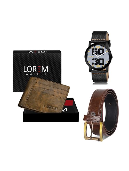 belt, wallet & watch gift combo - 19450123 - Very Small Image - 1