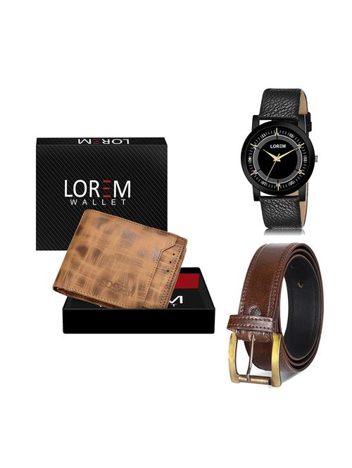 belt, wallet & watch gift combo - 19450170 - Very Small Image - 1