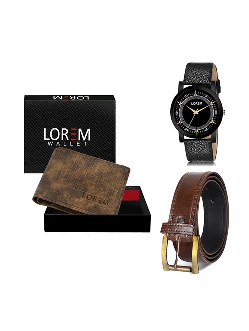 belt, wallet & watch gift combo - 19450177 - Very Small Image - 1