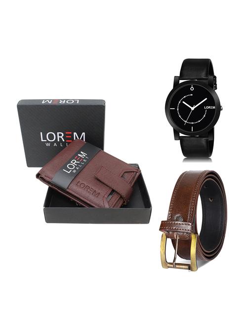 belt, wallet & watch gift combo - 19450203 - Very Small Image - 1