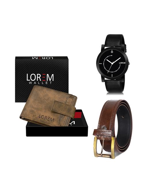 belt, wallet & watch gift combo - 19450217 - Very Small Image - 1