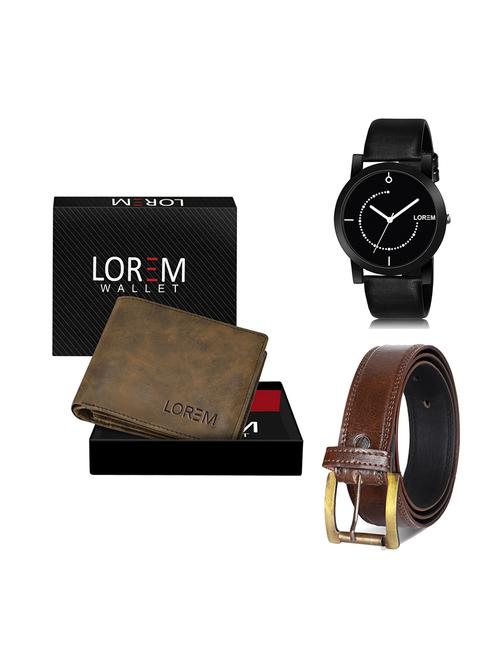 belt, wallet & watch gift combo - 19450219 - Very Small Image - 1