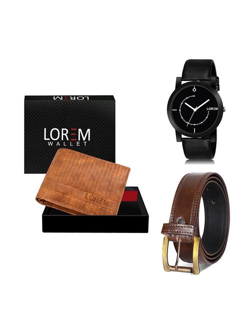 belt, wallet & watch gift combo - 19450223 - Very Small Image - 1
