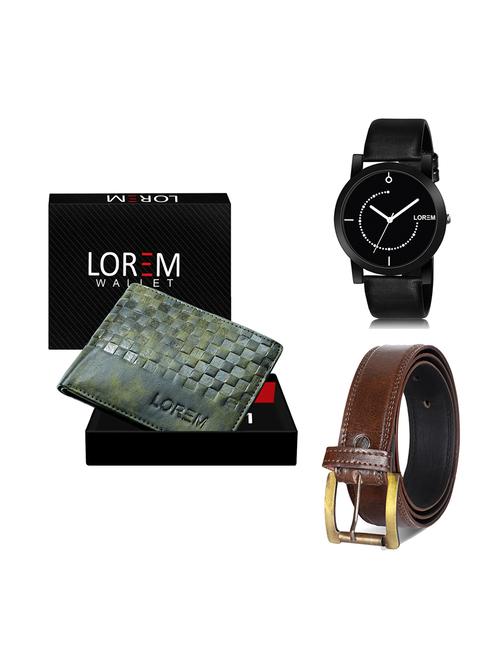 belt, wallet & watch gift combo - 19450232 - Very Small Image - 1