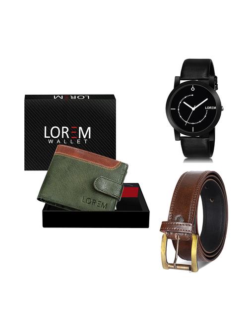 belt, wallet & watch gift combo - 19450240 - Very Small Image - 1