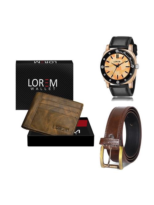 belt, wallet & watch gift combo - 19450258 - Very Small Image - 1