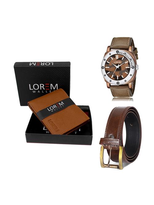 belt, wallet & watch gift combo - 19450287 - Very Small Image - 1