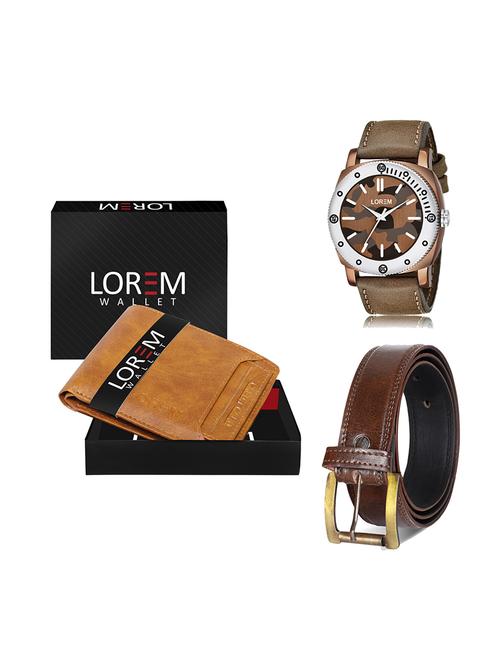 belt, wallet & watch gift combo - 19450290 - Very Small Image - 1