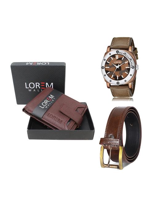 belt, wallet & watch gift combo - 19450293 - Very Small Image - 1