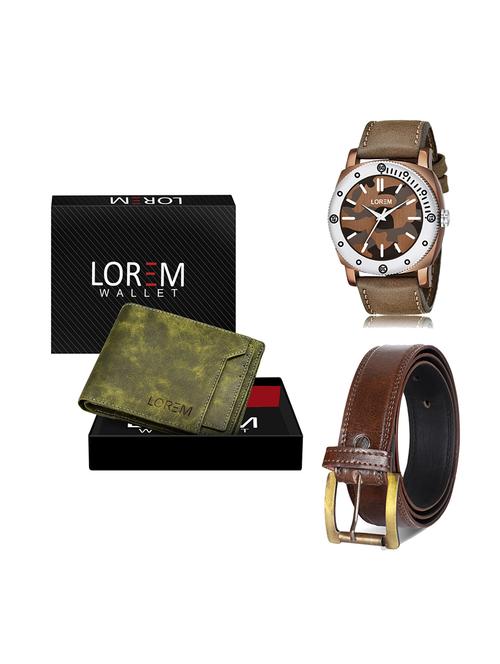 belt, wallet & watch gift combo - 19450300 - Very Small Image - 1