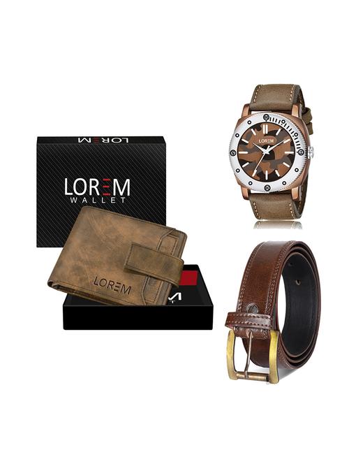 belt, wallet & watch gift combo - 19450307 - Very Small Image - 1