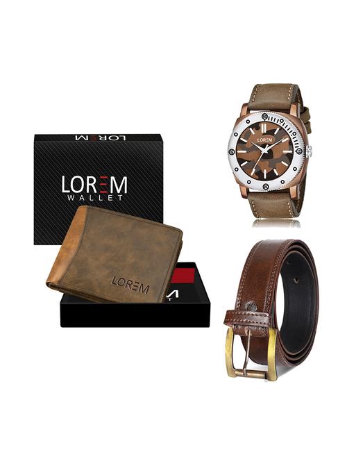 belt, wallet & watch gift combo - 19450310 - Very Small Image - 1