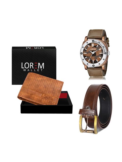 belt, wallet & watch gift combo - 19450313 - Very Small Image - 1