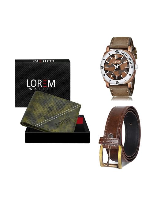 belt, wallet & watch gift combo - 19450318 - Very Small Image - 1