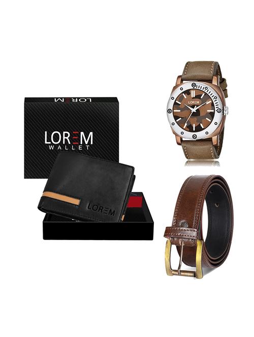 belt, wallet & watch gift combo - 19450326 - Very Small Image - 1