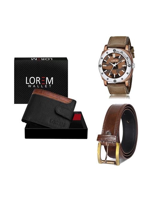 belt, wallet & watch gift combo - 19450329 - Very Small Image - 1