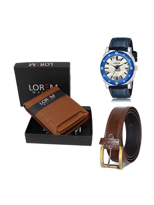 belt, wallet & watch gift combo - 19450333 - Very Small Image - 1