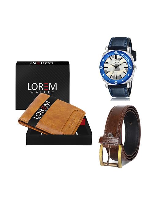belt, wallet & watch gift combo - 19450335 - Very Small Image - 1