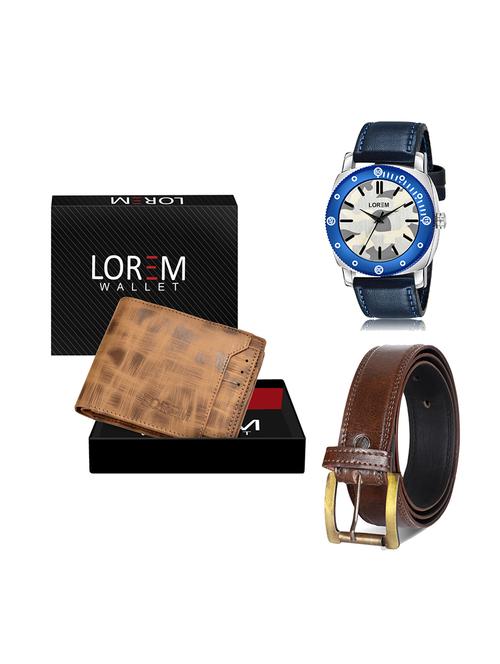 belt, wallet & watch gift combo - 19450350 - Very Small Image - 1