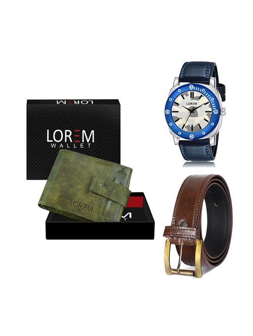 belt, wallet & watch gift combo - 19450351 - Very Small Image - 1