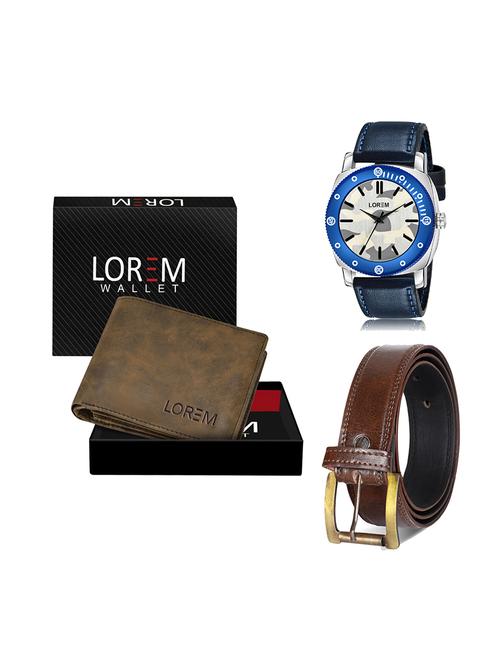 belt, wallet & watch gift combo - 19450354 - Very Small Image - 1