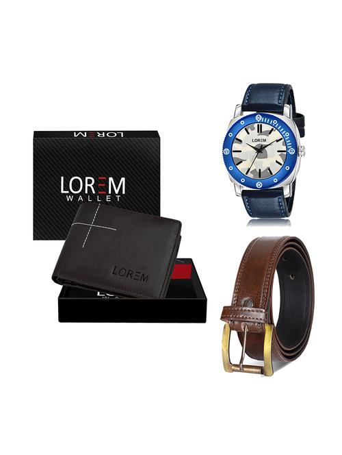 belt, wallet & watch gift combo - 19450370 - Very Small Image - 1