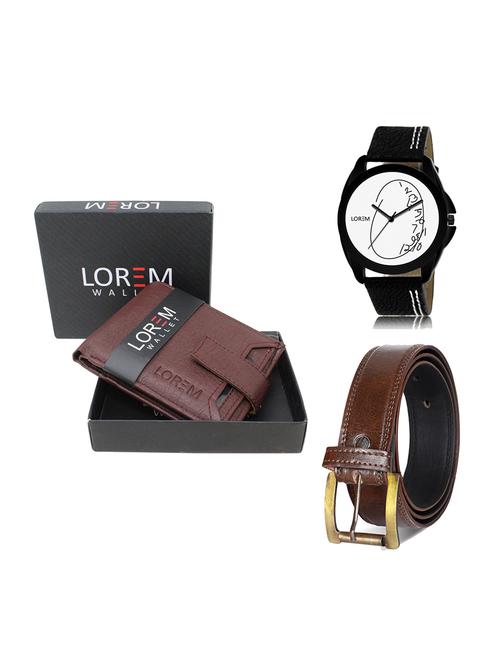 belt, wallet & watch gift combo - 19450383 - Very Small Image - 1