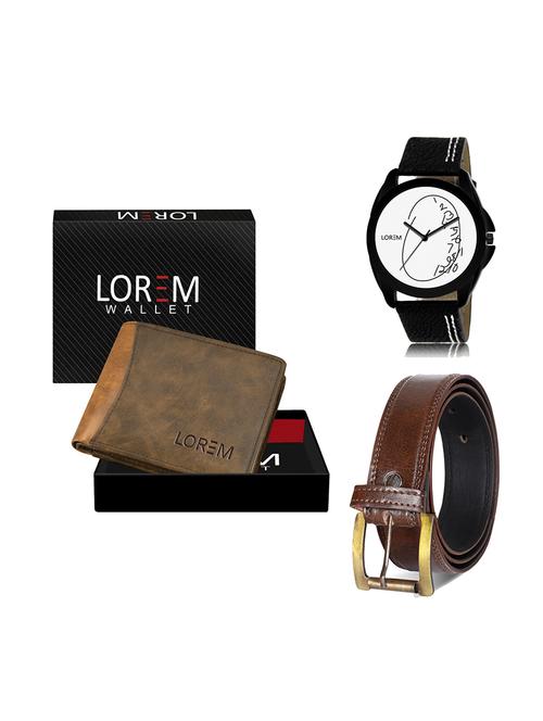belt, wallet & watch gift combo - 19450400 - Very Small Image - 1
