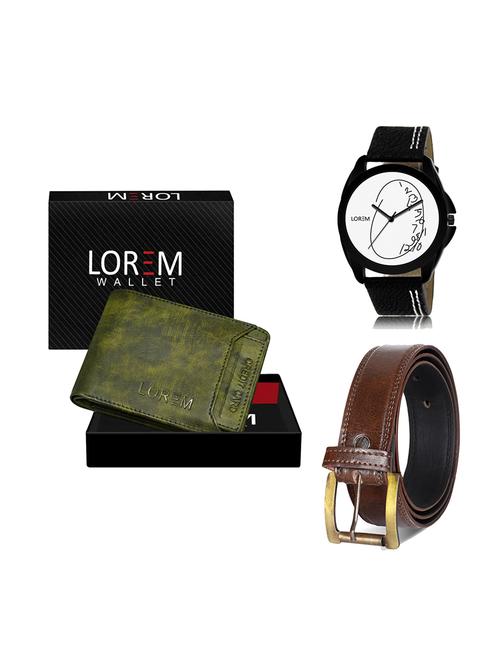 belt, wallet & watch gift combo - 19450401 - Very Small Image - 1
