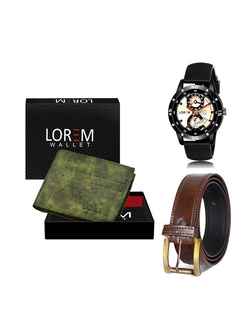 belt, wallet & watch gift combo - 19450436 - Very Small Image - 1