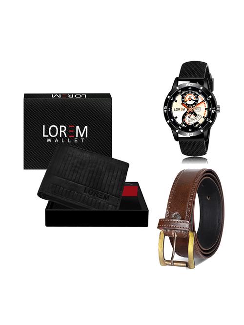 belt, wallet & watch gift combo - 19450450 - Very Small Image - 1