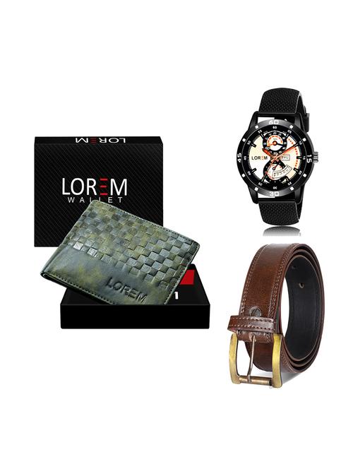 belt, wallet & watch gift combo - 19450457 - Very Small Image - 1