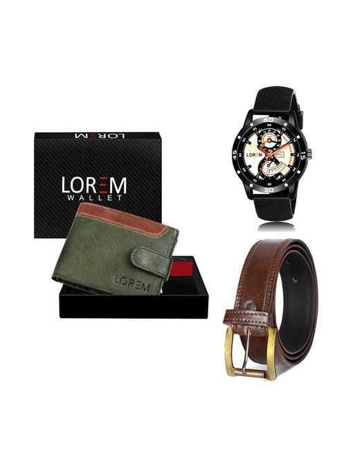 belt, wallet & watch gift combo - 19450465 - Very Small Image - 1