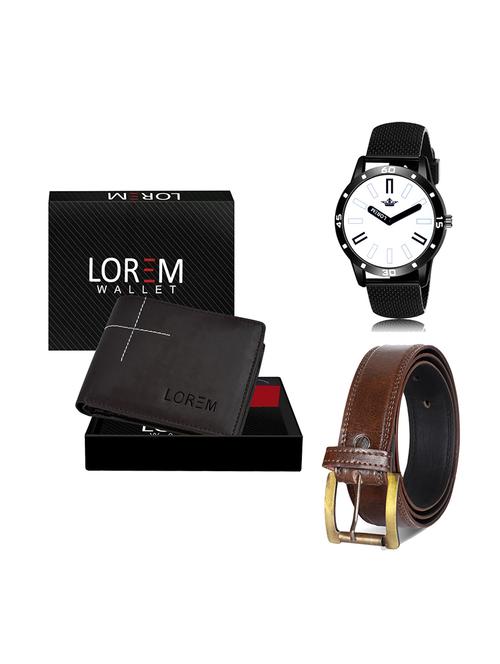 belt, wallet & watch gift combo - 19450505 - Very Small Image - 1