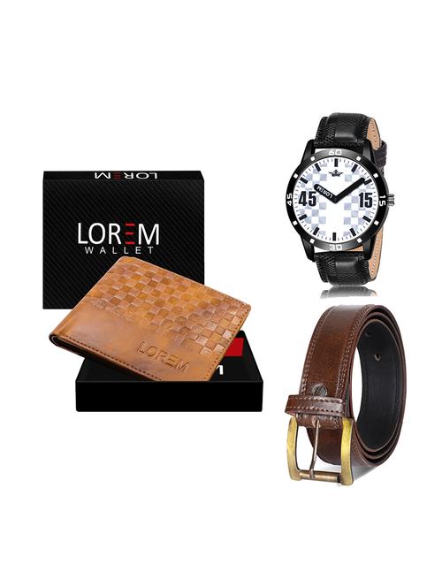 belt, wallet & watch gift combo - 19450546 - Very Small Image - 1