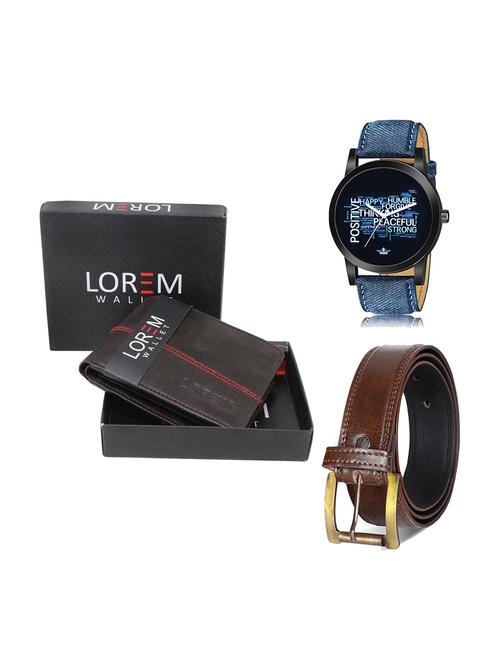 belt, wallet & watch gift combo - 19450606 - Very Small Image - 1