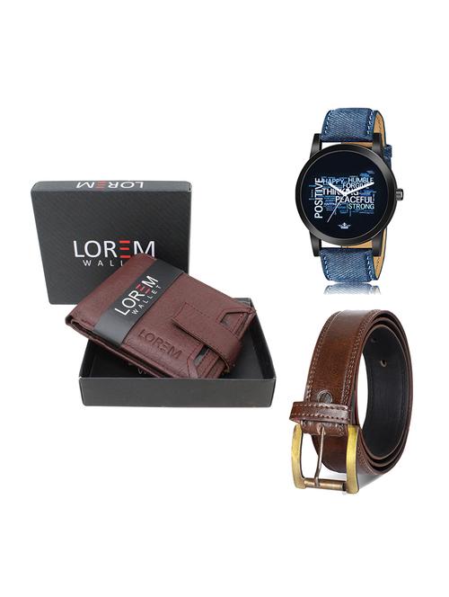 belt, wallet & watch gift combo - 19450608 - Very Small Image - 1