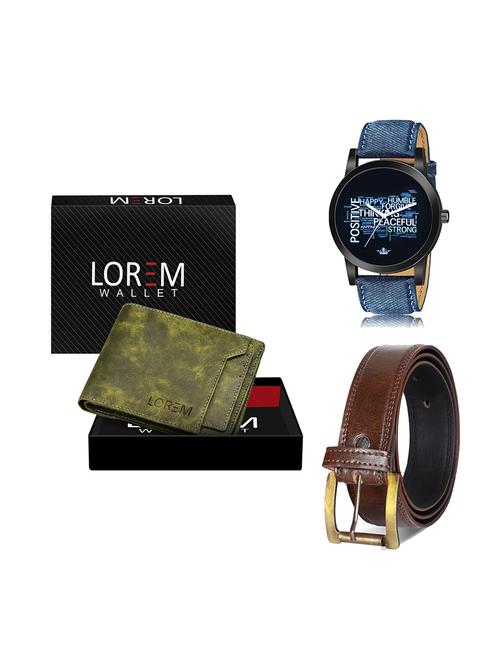 belt, wallet & watch gift combo - 19450615 - Very Small Image - 1