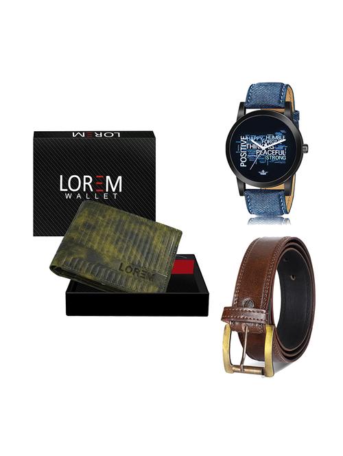 belt, wallet & watch gift combo - 19450629 - Very Small Image - 1