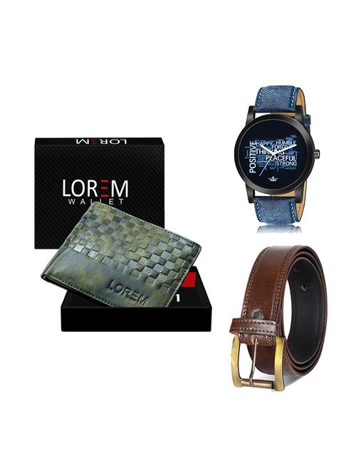 belt, wallet & watch gift combo - 19450637 - Very Small Image - 1