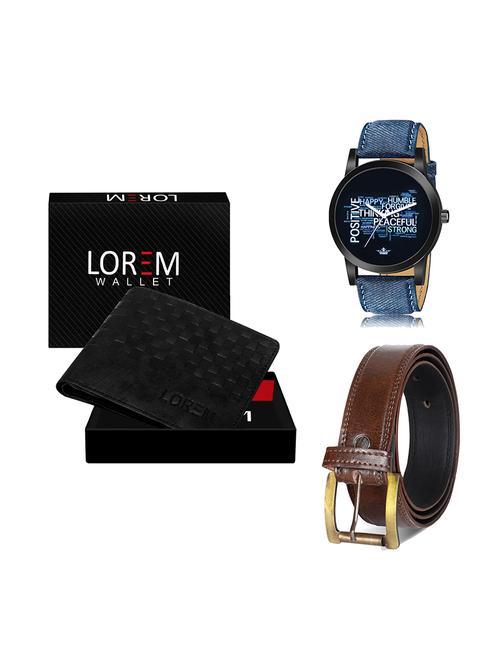 belt, wallet & watch gift combo - 19450638 - Very Small Image - 1