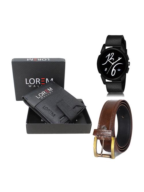 belt, wallet & watch gift combo - 19450652 - Very Small Image - 1