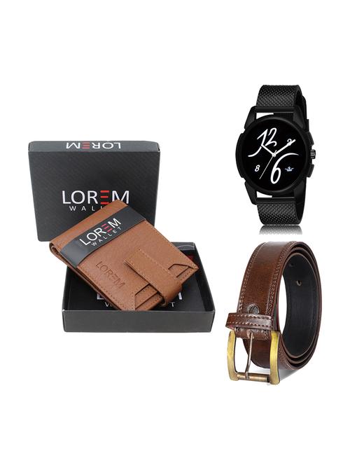 belt, wallet & watch gift combo - 19450654 - Very Small Image - 1