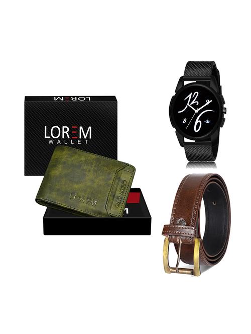belt, wallet & watch gift combo - 19450671 - Very Small Image - 1