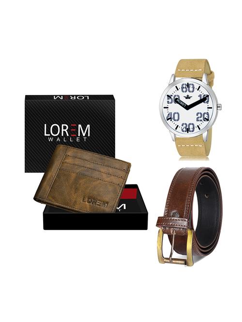 belt, wallet & watch gift combo - 19450708 - Very Small Image - 1