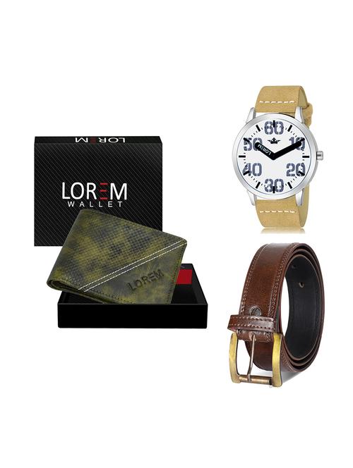 belt, wallet & watch gift combo - 19450723 - Very Small Image - 1