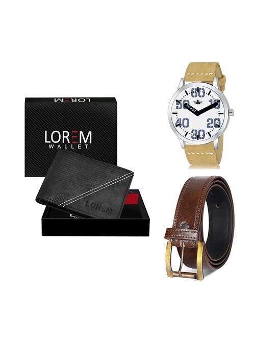 belt, wallet & watch gift combo - 19450724 - Very Small Image - 1