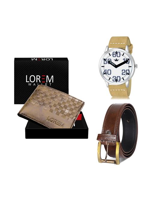 belt, wallet & watch gift combo - 19450725 - Very Small Image - 1
