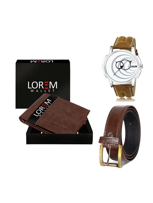 belt, wallet & watch gift combo - 19450747 - Very Small Image - 1