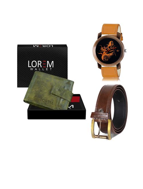 belt, wallet & watch gift combo - 19450802 - Very Small Image - 1